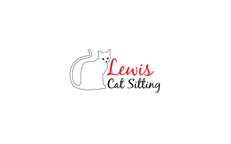 Cat Sitting Logo Design