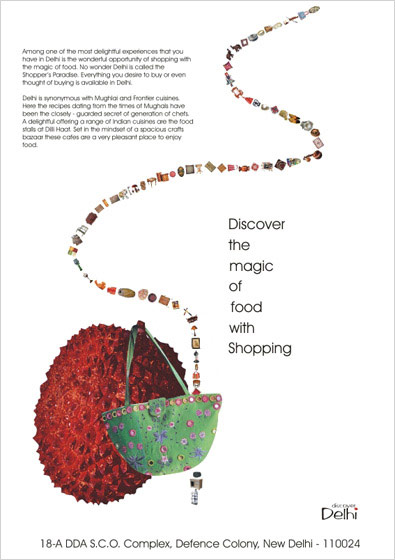 food with shopping press AD design