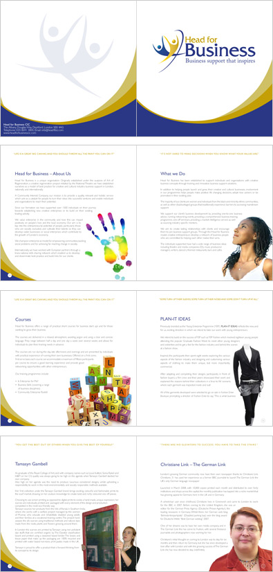 head for business Brocher Design