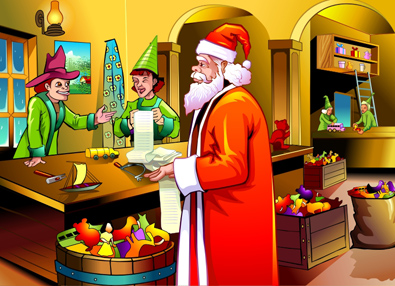 Santa Claus Book Illustration