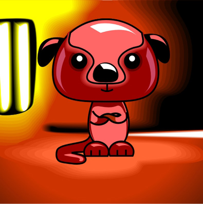 Digital cartoon drawing