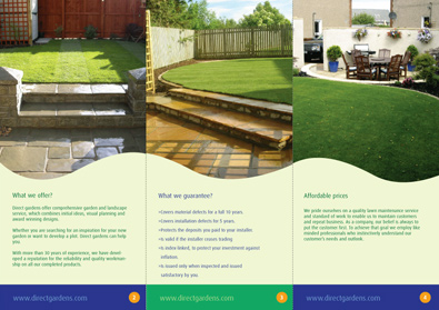 Flyer for garden maintenance company