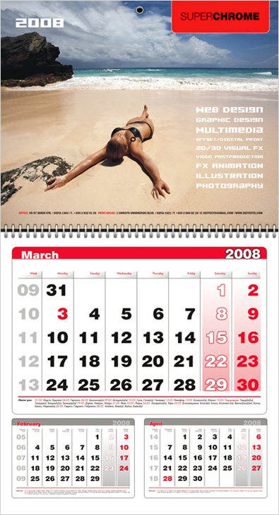 Year Calendar Design 
