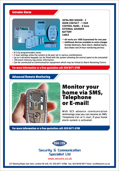 Home alarm Security Company Flyer designs samples