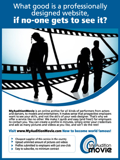 Audition Website Adverting Design
