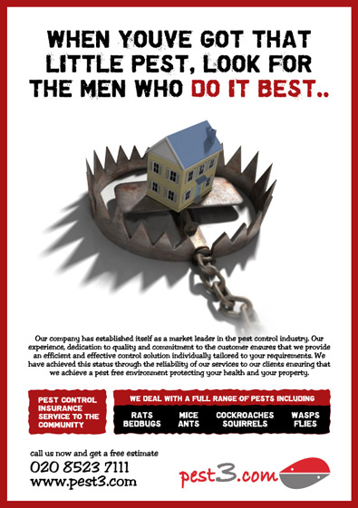 pest control insurance press AD Design