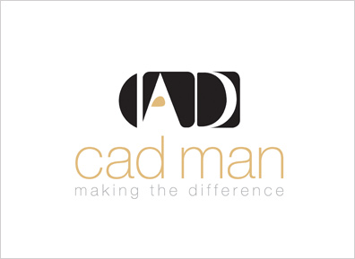 cad man logo design