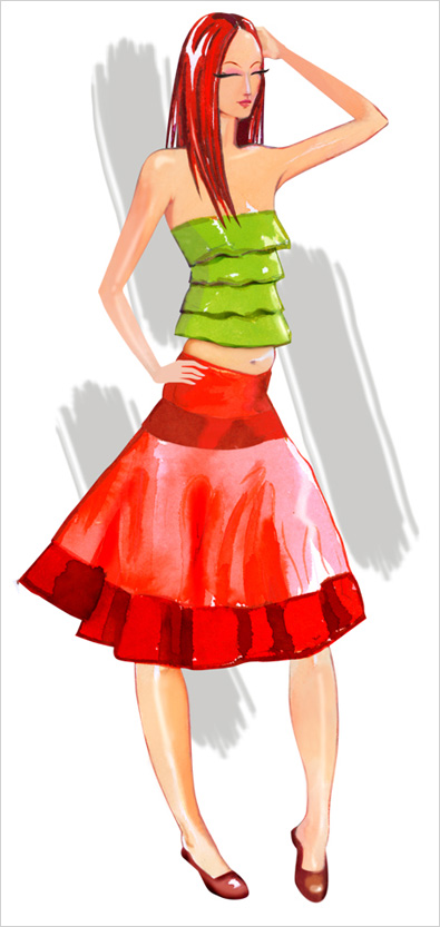 Manual painting fashion illustrations